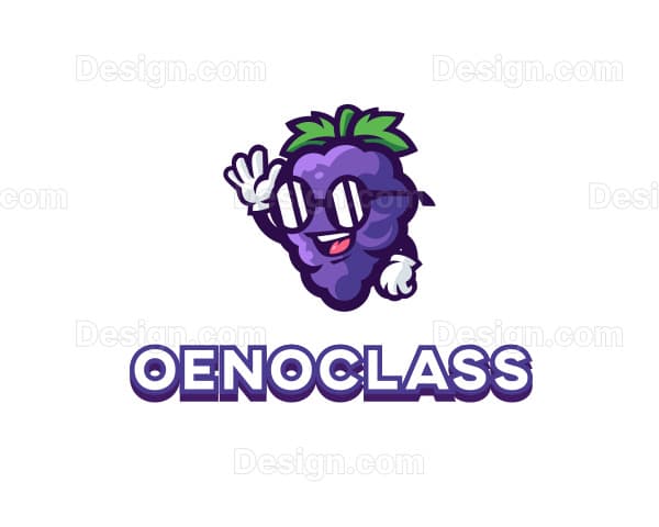 Mascotte OenoClass - Grappe de raisin sympa